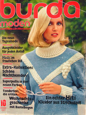 altes Burda Modeheft Ausgabe  10 /  1977  komplett mit Anleitung + Schnittmuster
