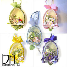 5 Oster Dekoration Ostern Ei Osterei Blumen Bouquet Aufhänger Bänder