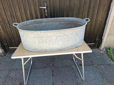 TOP ++ + ZINKWANNE   BAUERNHOF PLANZGEFÄß GARTENTEICH HUNDEBADEWANNE KRÄUTER +++