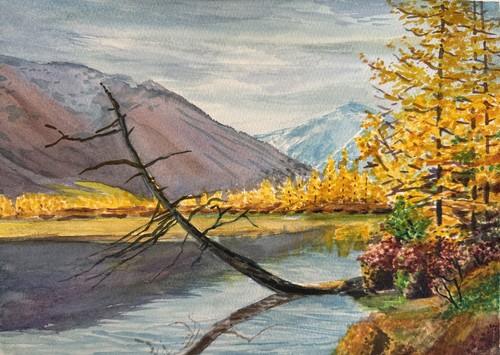 Aquarellbild original 31x23 - original,