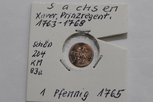 Germany sachsen 1 pfennig - 🧭,