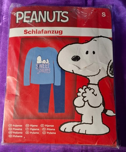 Peanuts pyjama blau mit - pyjama, gr.:s