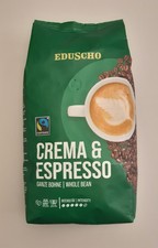 Eduscho Crema & Espresso ganze Kaffeebohnen 1 kg Kaffee Bohnen Fairtrade