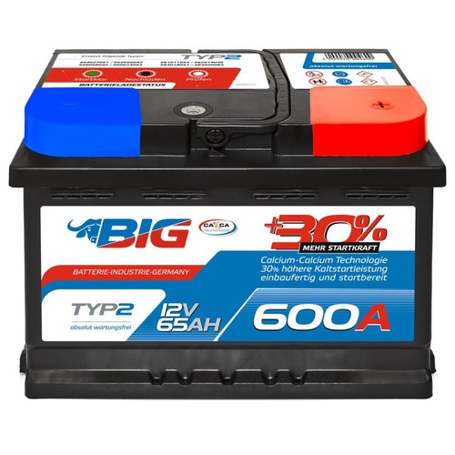 Autobatterie 12v 65ah 600a - 600a, big