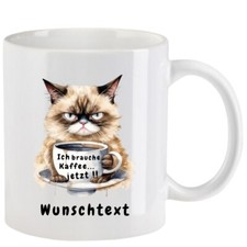 Tasse mit Katze mit Spruch -