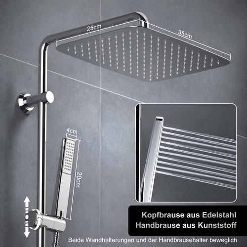 Joho edelstahl duschset - edelstahl,