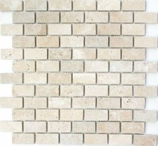 Mosaik Fliese Travertin beige