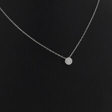 Wert 850 € Solitär Brillant Anhänger mit Kette (0,10 carat) 750 18 Karat Weiß...