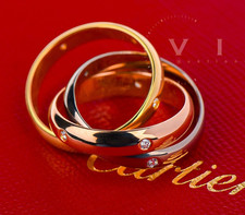 CARTIER TRINITY BAGUE RING 18K