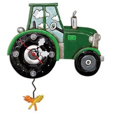 Wanduhr Traktor  grün