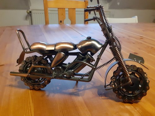 Deko motorrad aus metall - aus,