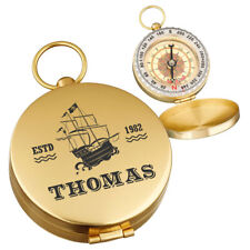 Metall Kompass in Gold mit