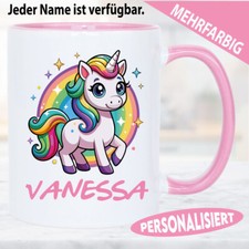 Tasse Einhorn mit Name Unicorn