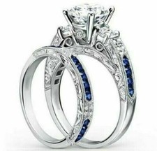 Ehering Set 2,90 Karat Weiß