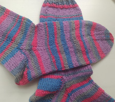 handgestrickte SOCKEN Gr. 38-40 *NEU* Handarbeit *REGIA* Stricksocken mehrfarbig