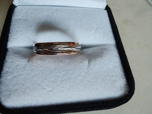 585 rotgold ring bicolor - rotgold,