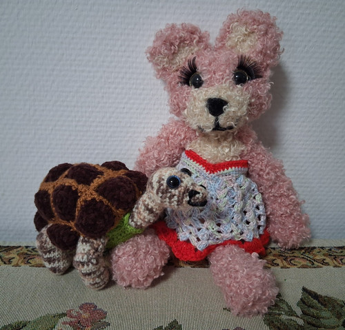 Amigurumi rosa bär mit - rosa,