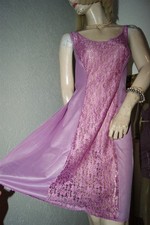 MARGRET Nylon Unterkleid * Nachtkleid * Negligee fliederrosa grazile Spitze 46