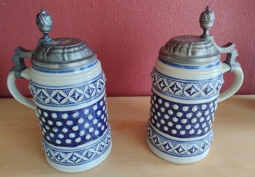 Bierkrug mit zinndeckel 1 - mit,