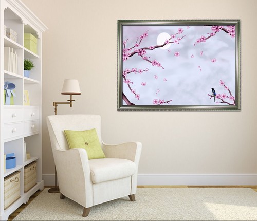 Mondschein blumen baum - 3d,