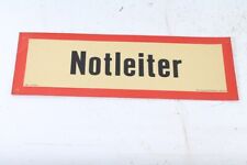 altes Schild Notleiter Leiter Hinweisschild  42cm x 14,4cm x 1mm