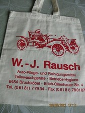 Werbe-Tasche/Stoffbeutel Auto-Pflege u.Reinigungsmittel Bruchköbel W.-J. Rausch 
