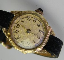 Jugendstil 585er Gold Damen Armbanduhr um ca. 1920