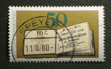 Bund 1980: 50 Pfg., MN 1054, "LOSUNGSBUCH" sauber gestempelt "SPEYER 11.8.80"