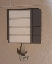 Siedle TM 611-04 4fach Tastenmodul  Dunkel Grau /Gebraucht ohne Anschlussklemme 