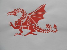 Schablone Drache Tattoo auf A4