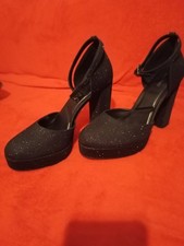 Glitzer high heels schwarz - schwarz, in