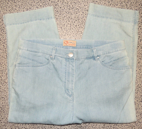 Damen jeanshose capri hellblau - damen,