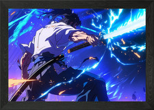 Samurai Anime Action Gerahmtes