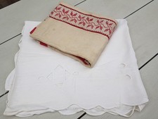 Altes Ziertuch, Wäschetuch, Abdecktuch f. Wäschekorb - um 1900 - Handarbeit