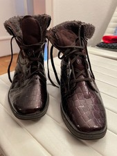 braune Schnürstiefelette von Ara, Gr. 39,5