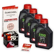 Honda CB 750 Four, 69-78, Motul 10W40 ESTER Öl + K&N Ölfilter, Motoröl Set