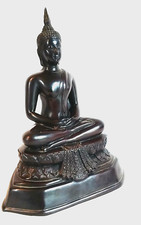 MASIV 23 cm Thai Buddha Figur