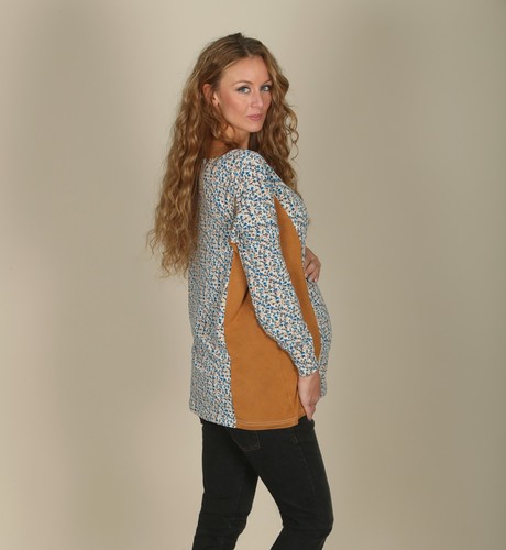 Umstandsshirt stillshirt beige - umstandsshirt,