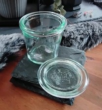 CROWN Dessert-Glas mit Deckel Recyclingglas 80ml Weckgläser Sturzglas Marmeladen