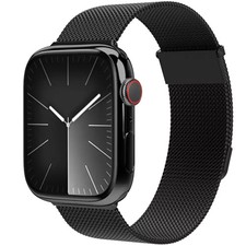 Vonmählen Milanese Loop 2 Uhrenarmband Band Apple Watch 42 44 45 49 mm Schwarz