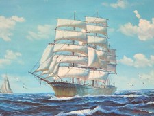 Ölgemälde Stolzes schiff auf