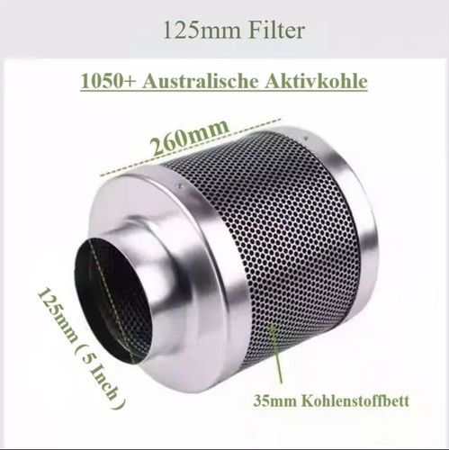 Aktivkohlefilter carbon 125mm - carbon,