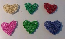 6 Rattan-Herzen/ Basteln/