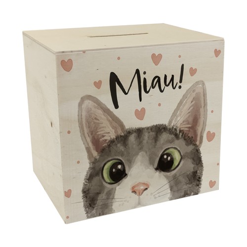Miau katze spardose - katze, aus