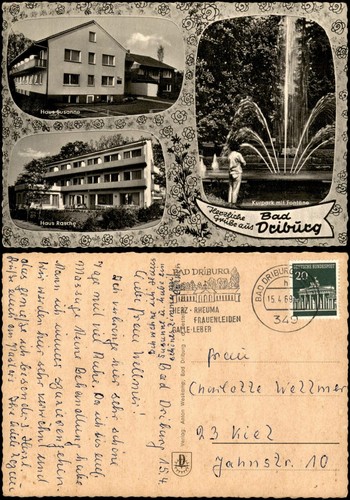 Ansichtskarte bad driburg - ansichtskarte,