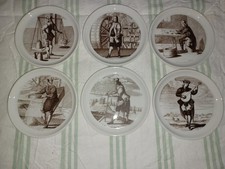 Bergbau, Andenken, 6 Teller  1721 Bergmann, Zeche