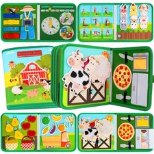 Montessori Busy Book Buch für Kleinkinder Lernspielzeug Activity Board Spielzeug