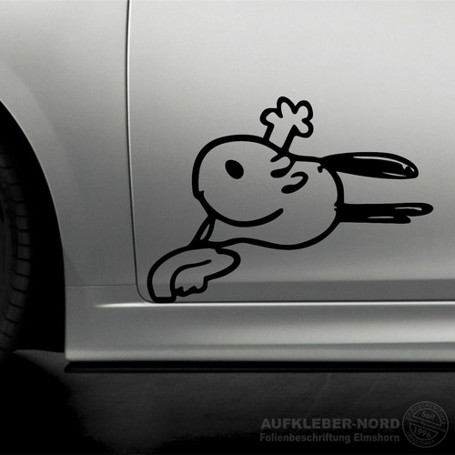 Aufkleber snoopy winken 30cm - winken,