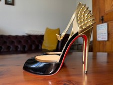 Louboutin Pina Spike 120 Black Gold / 39 / 12,5 cm / High Heels