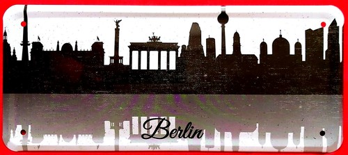 Blechschild 28x12 skyline - 28x12,